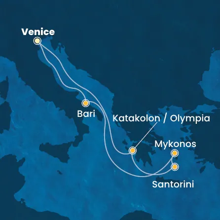Krstarenje istočnim Mediteranom brodom Costa Deliziosa - 2026.